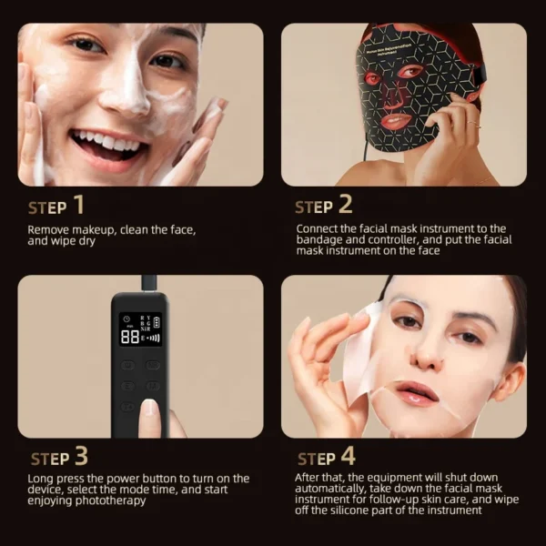 New Product 2026 Led Beauty Facial Mask 8 Colors Wireless Led Face Mask Red Light Therapy Mask With Large Screen Controller image 5