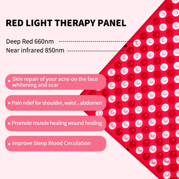 New Healthy 225 LEDs 660nm 850nm Adjustable Floor Stand Hanging Rope and Desktop Stand Portable 45W Red Light & Infrared Panel image 4