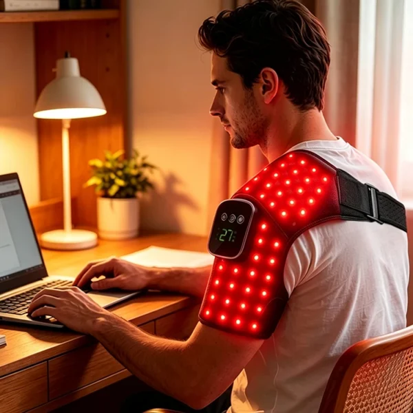 Wholesale Red Light Therapy Shoulder Pad Cordless Near Infrared Therapy Wrap for Shoulder Pain Relief with 76 Lamp Beads image 1