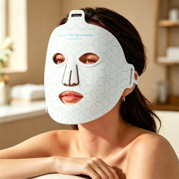 New Product 2026 Led Beauty Facial Mask 8 Colors Wireless Led Face Mask Red Light Therapy Mask With Large Screen Controller image 1