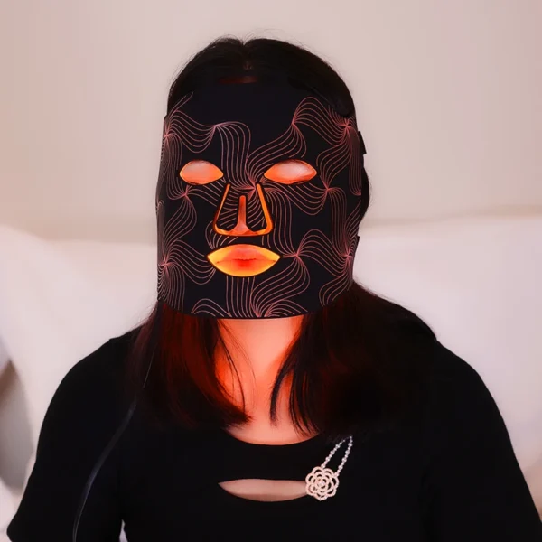 SGROW Mdsap 510k App Remote Control Led Face Facial Mask 415/590/660/850nm Led Infrared Blue Red Light Therapy Mask image 4