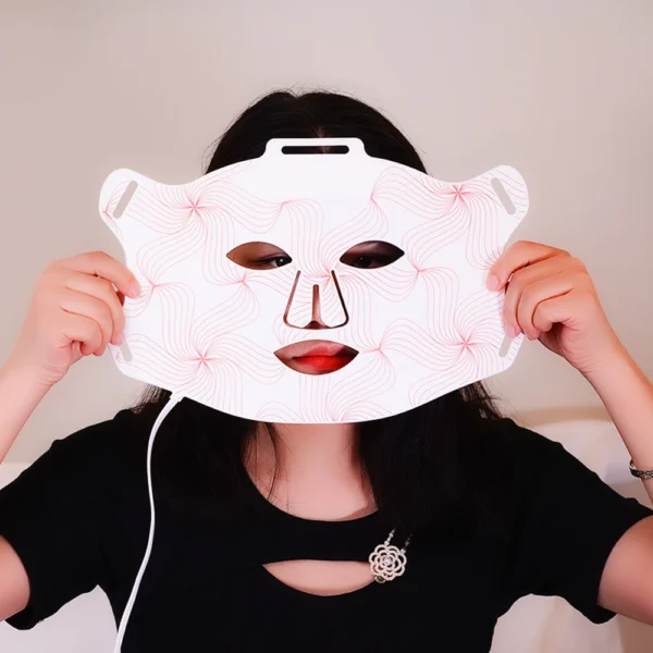 Custom LOGO 850nm Skin Care Best Near Infrared Nir Photon Silicon Led Face Facial Mask Neck Red Light Therapy Beauty Mask image 4