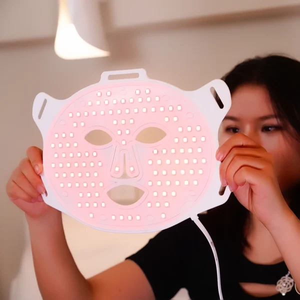 Custom LOGO 850nm Skin Care Best Near Infrared Nir Photon Silicon Led Face Facial Mask Neck Red Light Therapy Beauty Mask image 5