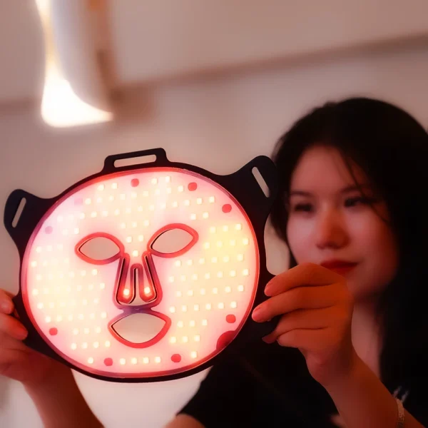 Custom LOGO 850nm Skin Care Best Near Infrared Nir Photon Silicon Led Face Facial Mask Neck Red Light Therapy Beauty Mask image 6